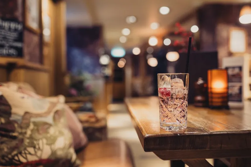 Cocktail on wooden table