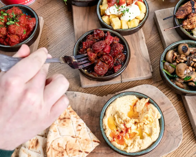 Several dishes on a table