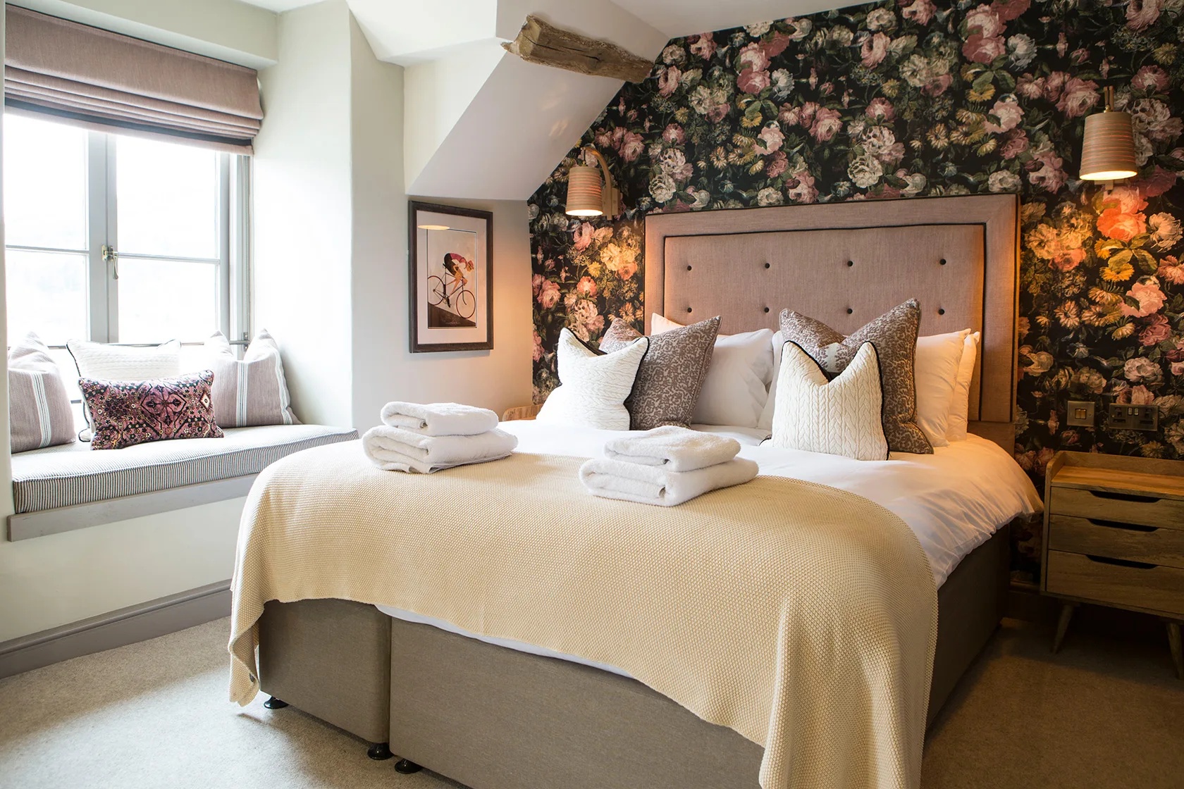 An image of a room with a bed in it